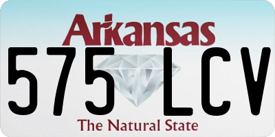 AR license plate 575LCV