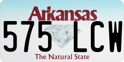 AR license plate 575LCW