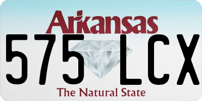 AR license plate 575LCX