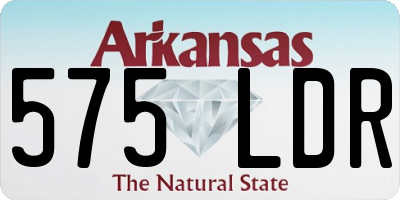 AR license plate 575LDR