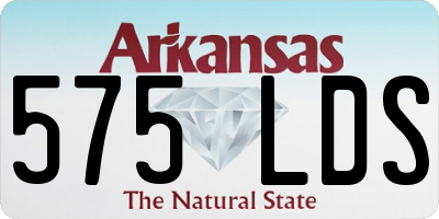 AR license plate 575LDS
