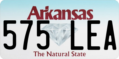 AR license plate 575LEA