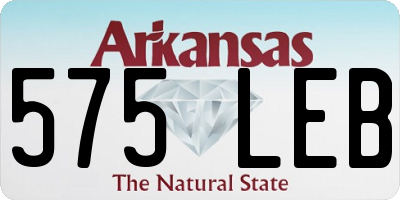 AR license plate 575LEB