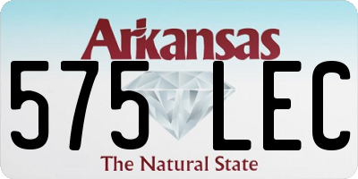 AR license plate 575LEC