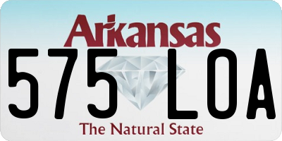 AR license plate 575LOA