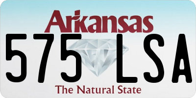 AR license plate 575LSA