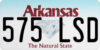 AR license plate 575LSD