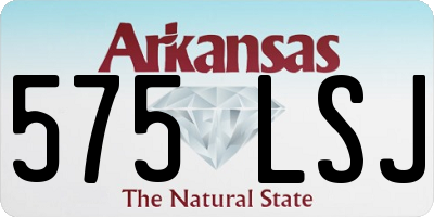 AR license plate 575LSJ