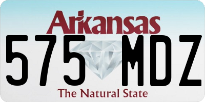 AR license plate 575MDZ