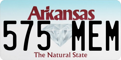 AR license plate 575MEM