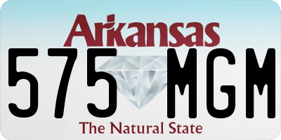 AR license plate 575MGM