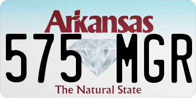 AR license plate 575MGR