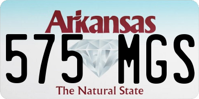 AR license plate 575MGS