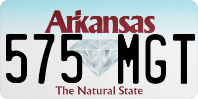 AR license plate 575MGT