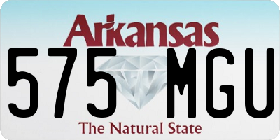 AR license plate 575MGU