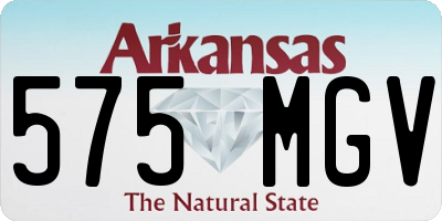 AR license plate 575MGV
