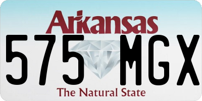 AR license plate 575MGX