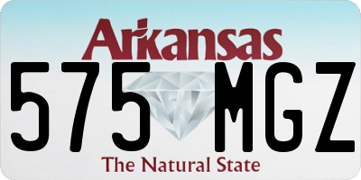 AR license plate 575MGZ