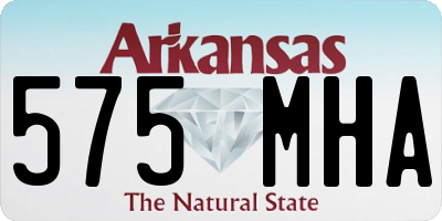 AR license plate 575MHA