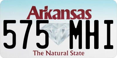 AR license plate 575MHI