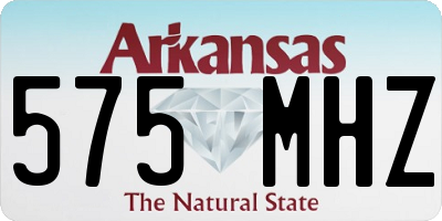 AR license plate 575MHZ