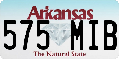 AR license plate 575MIB