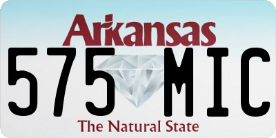 AR license plate 575MIC