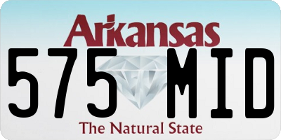 AR license plate 575MID