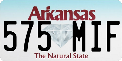 AR license plate 575MIF