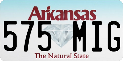 AR license plate 575MIG