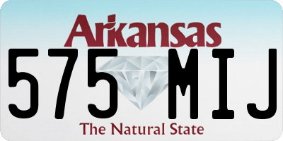 AR license plate 575MIJ