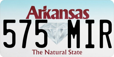 AR license plate 575MIR
