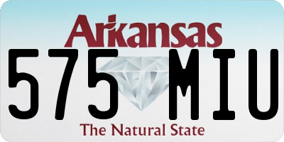 AR license plate 575MIU