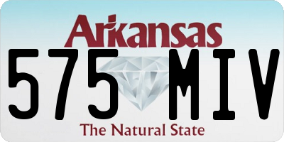 AR license plate 575MIV