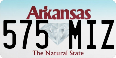 AR license plate 575MIZ