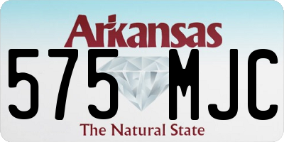 AR license plate 575MJC