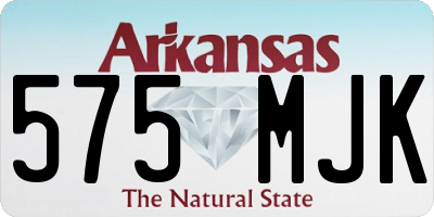 AR license plate 575MJK