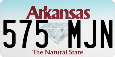 AR license plate 575MJN