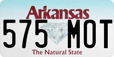 AR license plate 575MOT