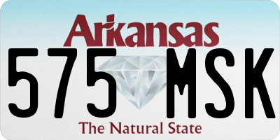 AR license plate 575MSK