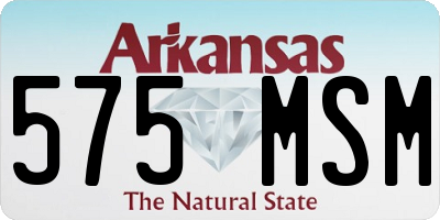 AR license plate 575MSM