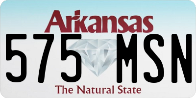 AR license plate 575MSN
