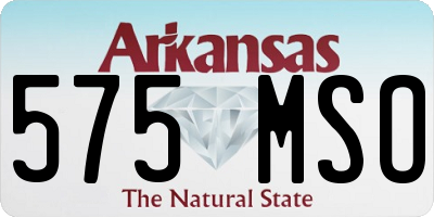 AR license plate 575MSO