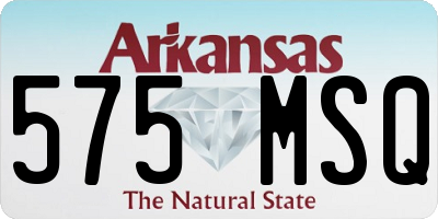 AR license plate 575MSQ