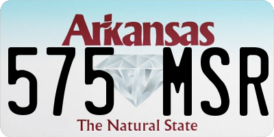 AR license plate 575MSR