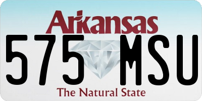 AR license plate 575MSU