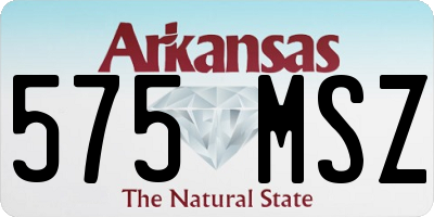 AR license plate 575MSZ