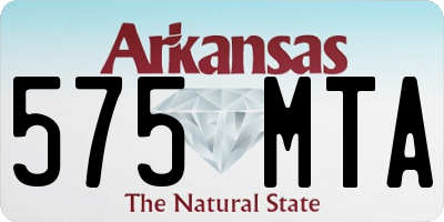 AR license plate 575MTA