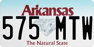 AR license plate 575MTW