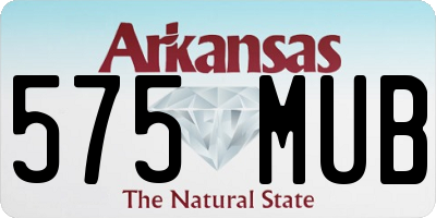 AR license plate 575MUB